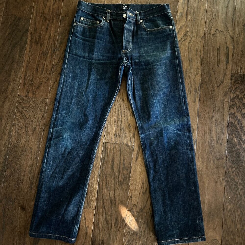 A.P.C. Men's Straight Jeans - Dark Blue